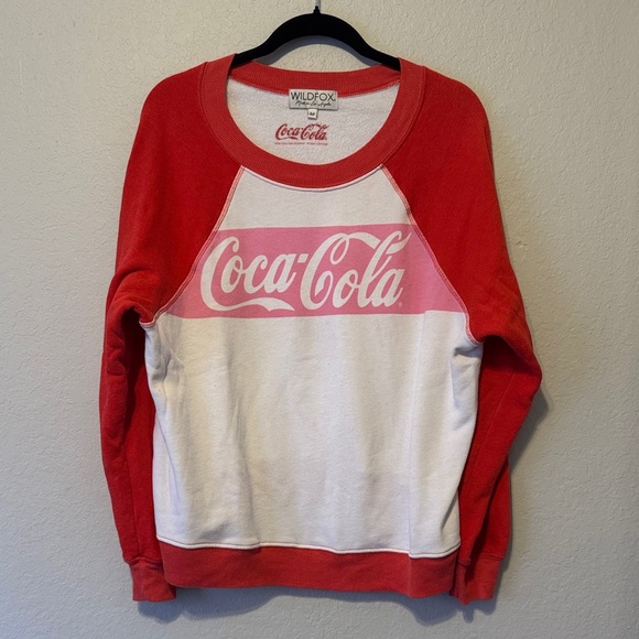 Wildfox Red and White Coca-Cola Sweatshirt - Picture 1 of 4